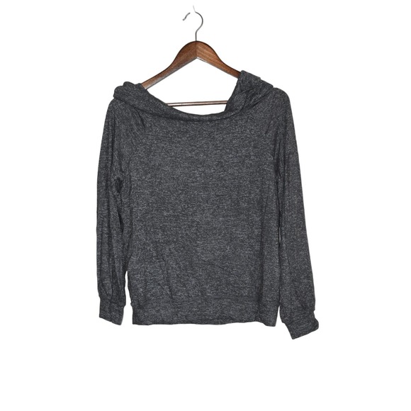 Abercrombie & Fitch Cowl Neck Gray Top Size M - Picture 2 of 3